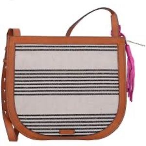 FOSSIL Cavan Tan Leather Adjustable Straps Crossbody Bag Size W12’XH11.5’